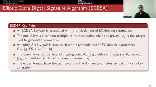 Elliptic Curve Digital Signature Algoritm [upl. by Tyika184]