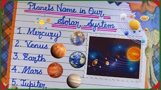 Planets Name in Our Solar System  Learn 8 Planets Name in Our Sloar System  Plantets Name For Kids [upl. by Atiken448]