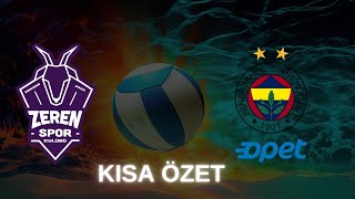 Zerenspor  Fenerbahçe Opet Kısa Özet [upl. by Melicent]