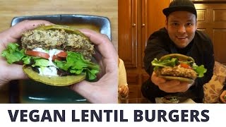 VEGAN LENTIL BURGER  COOKING WITH MOM [upl. by Charbonneau]