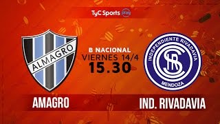 Primera B Nacional Almagro vs Independiente Rivadavia  BNacionalenTyC [upl. by Yecram]