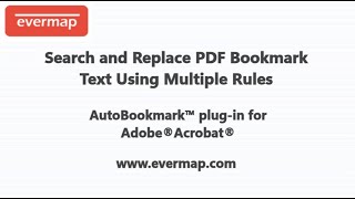 Search and Replace PDF Bookmark Text Using Multiple Rules [upl. by Dominic]