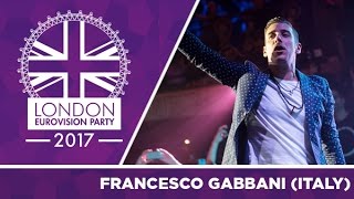 Francesco Gabbani  Occidentalis Karma Italy  LIVE  2017 London Eurovision Party [upl. by Nirel]