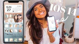 HOW TO CUSTOMIZE YOUR IOS 14 HOME SCREEN  StepbyStep Tutorial Beachy amp Boho  NEW FEATURES [upl. by Ahsienroc854]