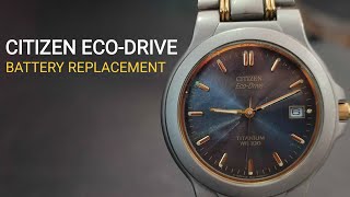 HOW TO CHANGE BATTERY CITIZEN EcoDrive WATCH  Citizen Solar Battery GN4S [upl. by Eniamzaj]