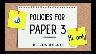 Policies for IB Economics Paper 3 10marker slides video notes i made for myself to revise [upl. by Winser121]