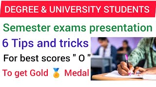 6 Tips amp tricks to present semester exams For pass amp best marks in PG A video by GOLD MEDALIST [upl. by Medor]