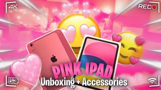 PINK IPAD 10th Generation unboxing amp accessories  Kashayla Montana [upl. by Kryska593]