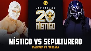 Máscara vs Máscara Místico vs Sepulturero  20 Años de Místico  Más Lucha RETRO [upl. by Wassyngton]