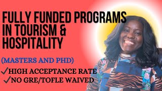 Fully Funded Programs in Tourism and Hospitality Management in the US  scholarships Assistantship [upl. by Chari]