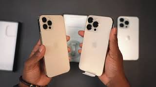 iPhone 13 Pro Max All Colors Unboxing amp Hands On Comparison Gold vs Silver vs Seirra Blue Graphite [upl. by Ecnarual]