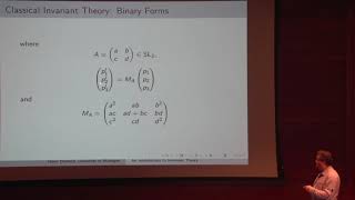 An introduction to Invariant Theory  Harm Derksen [upl. by Giannini]