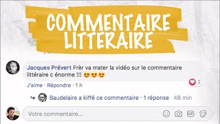 Le commentaire littéraire  français  1ère [upl. by Stannfield]