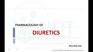 Diuretics Pharmacology Malayalam [upl. by Brandenburg101]