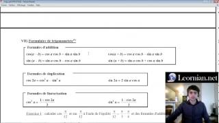 Trigonométrie 33  Dérivée des Fonctions Trigonométriques et Formules  Maths Première S [upl. by Shwalb]