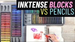 Derwent Inktense Blocks Review and Comparison to Inktense Pencils [upl. by Gerius]