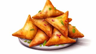 How to Make Crispy Golden Samosas II A Flavorful Triangular Delight [upl. by Haidej441]