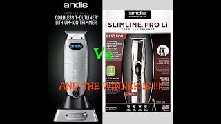 Andis Cordless T Outliner Vs Slimline Pro Li ReviewDemo [upl. by Skiest]