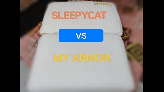 MY ARMOR Ventilated Cool Gel Memory Foam Pillow vs SleepyCat Memory Foam Pillow [upl. by Notneuq]