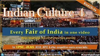 Indian Culture and Heritage 04 Fairs and Festivals  7 UPSC JKAS JKSSB JKPSC NDA etc [upl. by Suinotna]