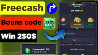 Freecash bouns code freecash referral code freecash Freecash sign up bonus code [upl. by Odnalor]