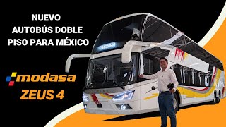 Llega a México un nuevo Autobús Doble Piso MODASA ZEUS 4 [upl. by Annayek]