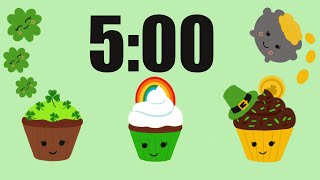 5 Minute Timer with alarm bell  St Patricks Day Edition [upl. by Yatnuhs]