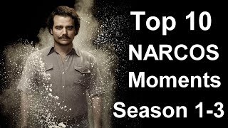 Top 10 Narcos Moments Season 1  3 [upl. by Darnok920]