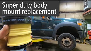 2011 ford super duty f550 body mount replacement [upl. by Nylsirk]