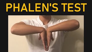 Phalens Test  Phalens Maneuver  WristFlexion test  Reverse Prayer [upl. by Oirom]