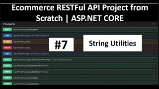 ECommerce Shopping Cart API in ASPNET CORE PART7  String Utilities in Domain Layer [upl. by Einnov395]