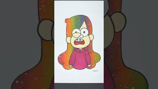 Satisfying Acrylic Paint Hair Style ✨ Gravity Falls Paint Art art paint satisfying [upl. by Towbin]