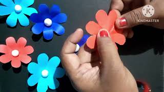 Easy paper flower making tutorialdiy craft papercraft artandcraft [upl. by Panayiotis]