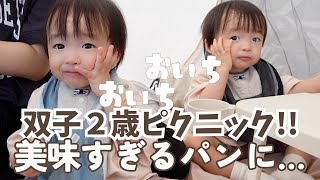 【双子2歳VLOG】公園ピクニックで癒しの1日、パンに大喜び  双子と僕 [upl. by Varney]