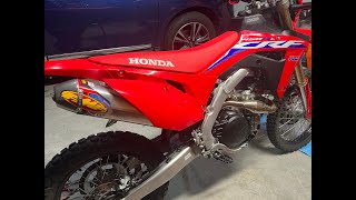 2022 CRF450RL Stock vs FMF Exhaust [upl. by Ko]