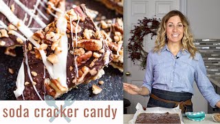 How to Make SALTINE CRACKER CANDY Recipe Video [upl. by Aissila65]