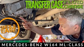 How to Change Mercedes ML350 W164 Transfer Case Fluid Oil by Yourself  ML320 ML550 ML63 AMG GL [upl. by Enialed]