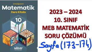 10sınıf MEBMatematik sayfa 173174 Alt Öğrenme Alanı Testi Miray yayınları [upl. by Lyred]