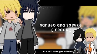 Naruto and Sasuke react  Boruto next generation  Naruto  part 1 [upl. by Enajiram79]