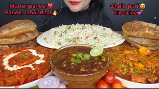 CHOLE PURIMATAR PANEERPANEER LABABDARVEG FRIEDRICE ASMR MUKBANG [upl. by Peltz688]