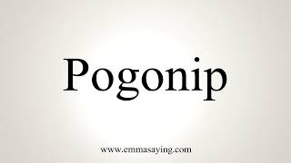 How To Pronounce Pogonip [upl. by Hanselka829]