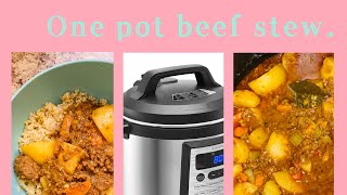 HOW TO USE THE INSIGNIA MULTI FUNCTION PRESSURE COOKER beef stew [upl. by Otina]