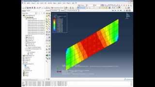 FEA Analysis Abaqus Skew plate tutorial  shell elements [upl. by Ahsilet]