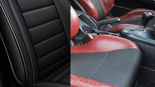 CAPITAUTO Leather Car Seat Covers Waterproof Faux Leatherette Cushion Cover for Cars SUV Pickup [upl. by Agueda]