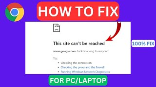 Fix quot This Site Cant Be Reached Problem In PCLaptop 2024 [upl. by Halyak570]