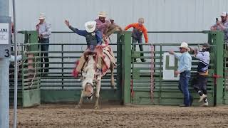 Kremmling Colorado Middle Park Fair and Rodeo Cowboys Bronc Riding [upl. by Cire]