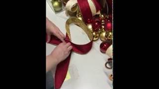 Making a Christmas Bow  Part 1 [upl. by Meekyh605]