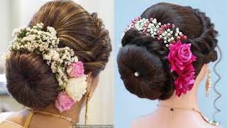 simple bun hairstyle for women  ladies hair style [upl. by Gnouc310]