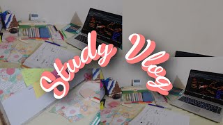 Productive Vlog Late night Study No music Study With Me ASMR Study Routine [upl. by Nonnerb]