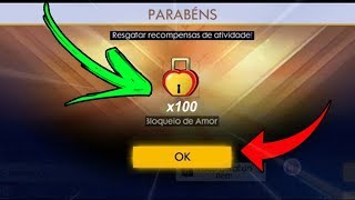 COMO CONSEGUIR MUITAS FECHADURAS BLOQUEIO DE AMOR NO FREE FIRE  COMO GANHAR CADEADOS DO AMOR GRÁTIS [upl. by Millur]